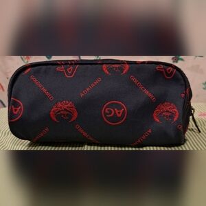 Adriano Goldshhmied Nylon Signature Cosmetic Makeup Toiletry Travel Pouch Bag